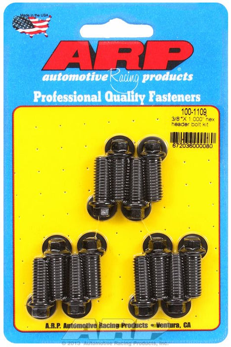 Exhaust Header Bolt Kit, Hex Head Black Oxide AR100-1109