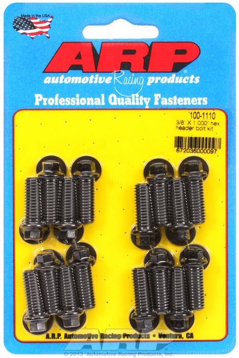 Exhaust Header Bolt Kit, Hex Head Black Oxide AR100-1110