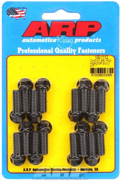 Exhaust Header Bolt Kit, Hex Head Black Oxide AR100-1112