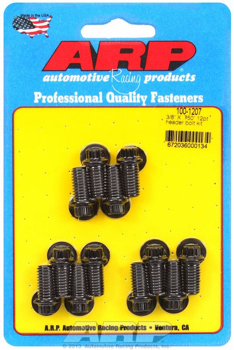 Exhaust Header Bolt Kit, 12-Point Black Oxide AR100-1207