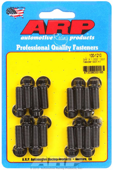 Exhaust Header Bolt Kit, 12-Point Black Oxide AR100-1210