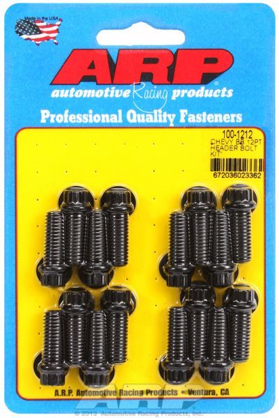 Exhaust Header Bolt Kit, 12-Point Black Oxide AR100-1212