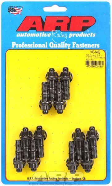 Exhaust Header Stud Kit, 12-Point Nut Black Oxide AR100-1402