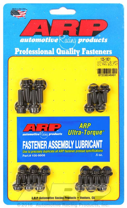 Oil Pan Bolt Kit, 12-Point Black Oxide AR105-1801