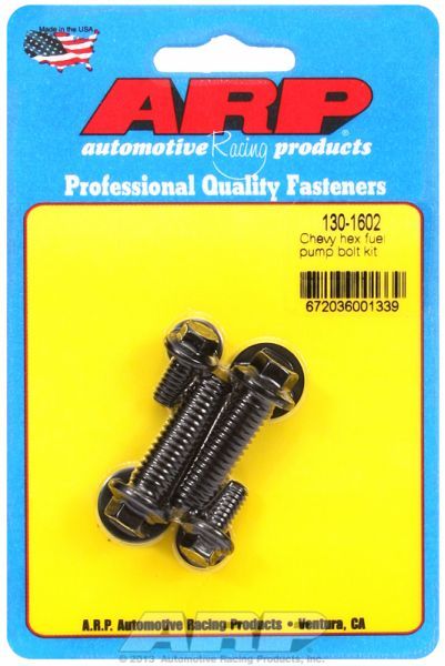 Fuel Pump Bolt Kit, Hex Head Black Oxide AR130-1602