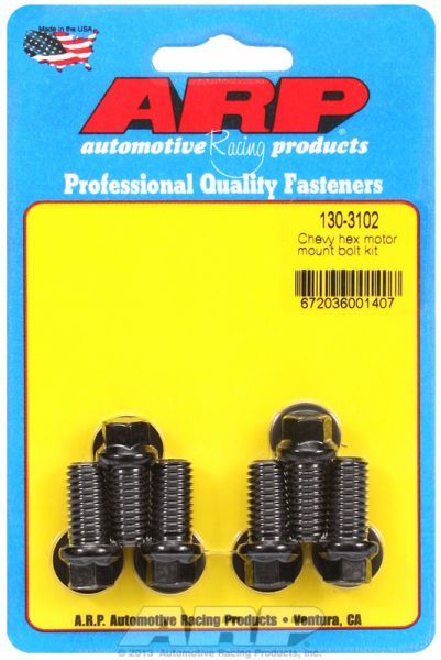 Motor Mount Bolt Kit, Hex Head Black Oxide AR130-3102