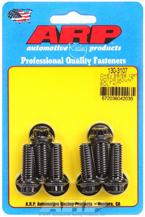 Motor Mount Bolt Kit, 12-Point Head Black Oxide AR130-3107