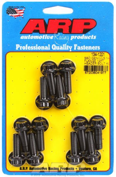 Exhaust Header Bolt Kit, 12-Point Black Oxide AR134-1201