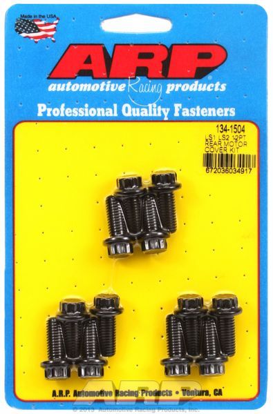 Rear Motor Cover Bolt Kit, 12-Point Black Oxide AR134-1504