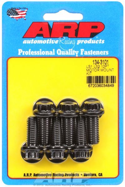 Motor Mount Bolt Kit, 12-Point Black Oxide AR134-3101