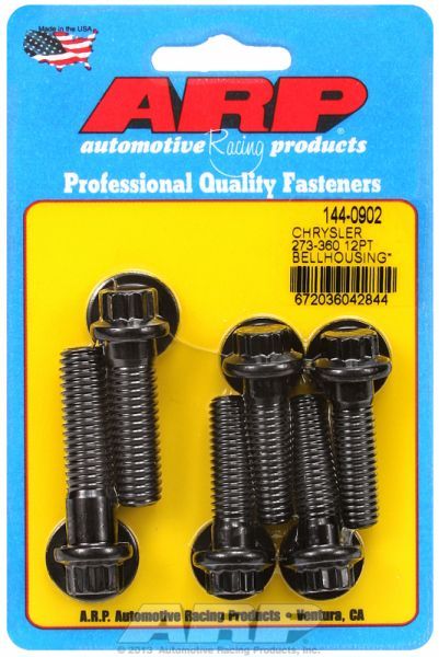 Bellhousing Bolt Kit, 12-Point Nut Black Oxide AR144-0902