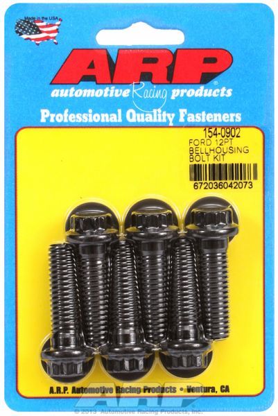 Bellhousing Bolt Kit, 12-Point Nut Black Oxide AR154-0902