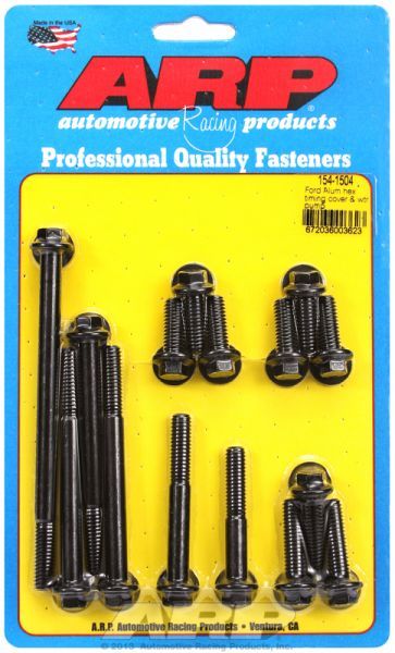 Timing Cover & Water Pump Bolt Kit, Hex Head Black Oxide AR154-1504