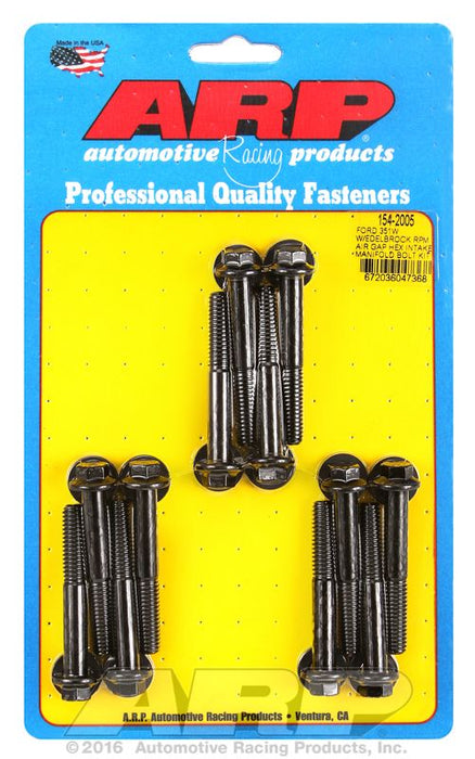 Intake Manifold Bolt Kit Hex Head, Black Oxide AR154-2005