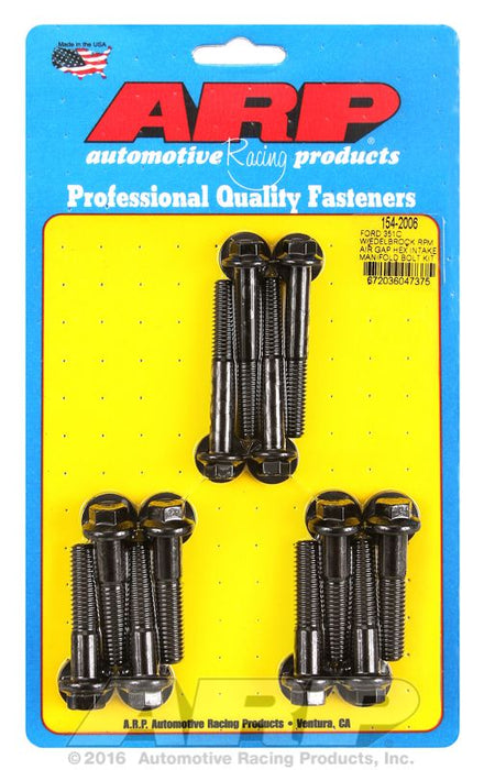 Intake Manifold Bolt Kit Hex Head, Black Oxide AR154-2006