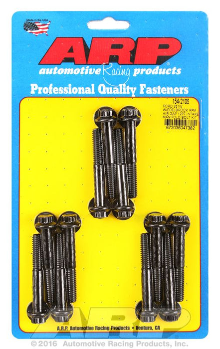 Intake Manifold Bolt Kit 12-Point Head, Black Oxide AR154-2105