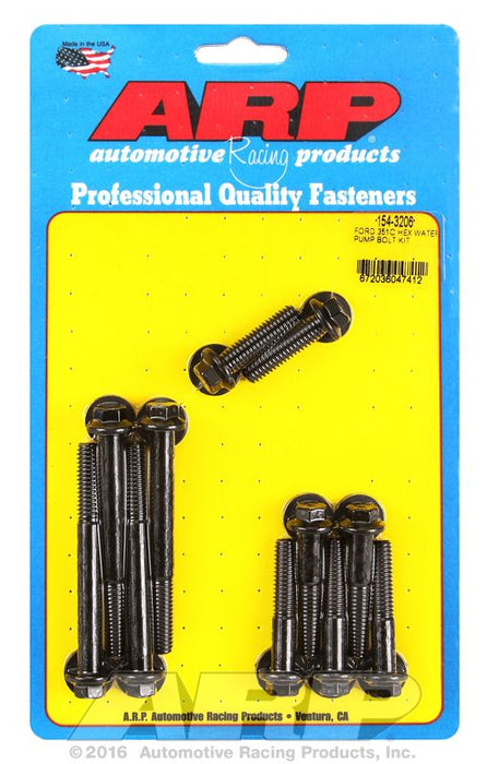 Water Pump Bolt Kit, Hex Head Black Oxide AR154-3206