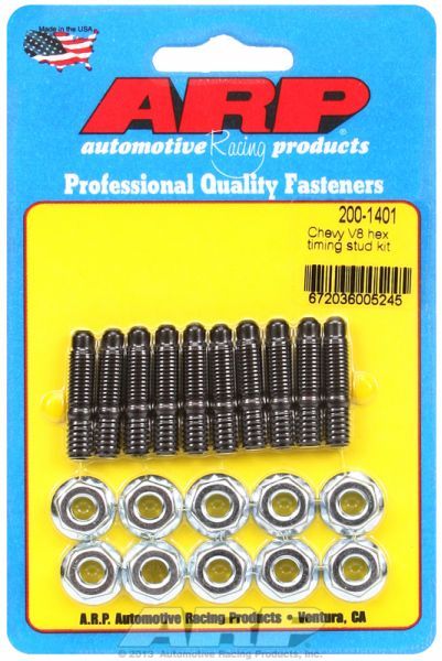 Timing Cover Stud Kit, Hex Nut Black Oxide AR200-1401