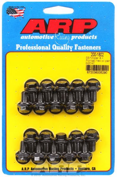 Oil Pan Bolt Kit, Hex Head Black Oxide AR200-1802