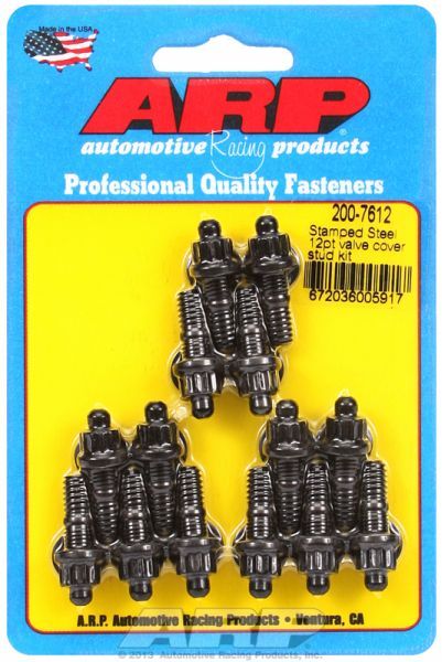 Valve Cover Stud Kit, 12-Point Nut Black Oxide AR200-7612