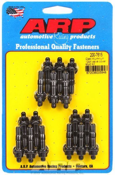 Valve Cover Stud Kit, 12-Point Nut Black Oxide AR200-7615