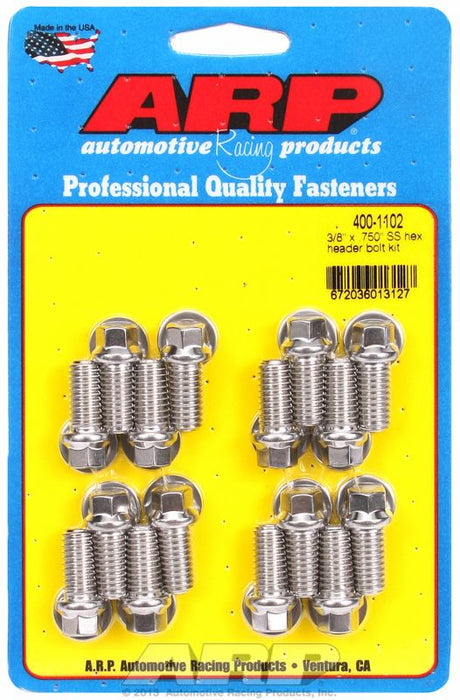 Exhaust Header Bolt Kit, Hex Head S/S AR400-1102