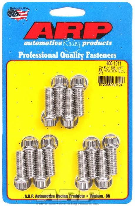 Exhaust Header Bolt Kit, 12-Point S/S AR400-1211