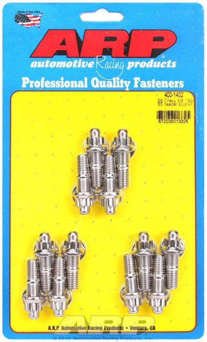 Exhaust Header Stud Kit, 12-Point S/S AR400-1402