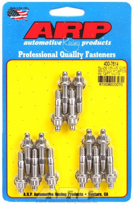 Valve Cover Stud Kit, 12-Point Nut S/S AR400-7614