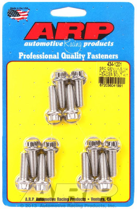 Exhaust Header Bolt Kit, 12-Point S/S AR434-1201