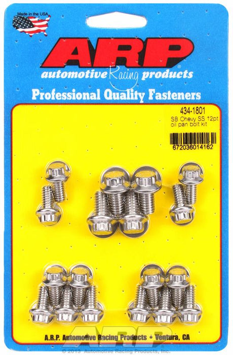 Oil Pan Bolt Kit, 12-Point S/S AR434-1801