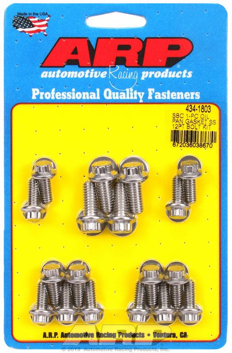 Oil Pan Bolt Kit, 12-Point S/S AR434-1803