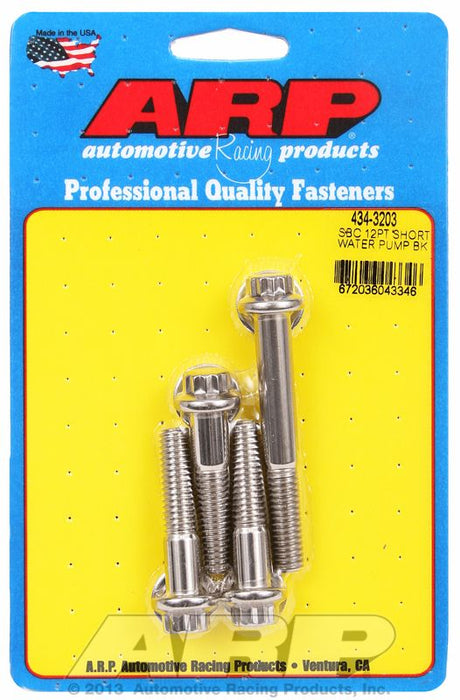 Water Pump Bolt Kit, 12-Point Head S/S AR434-3203