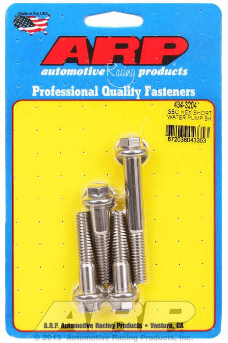 Water Pump Bolt Kit, Hex Head S/S AR434-3204