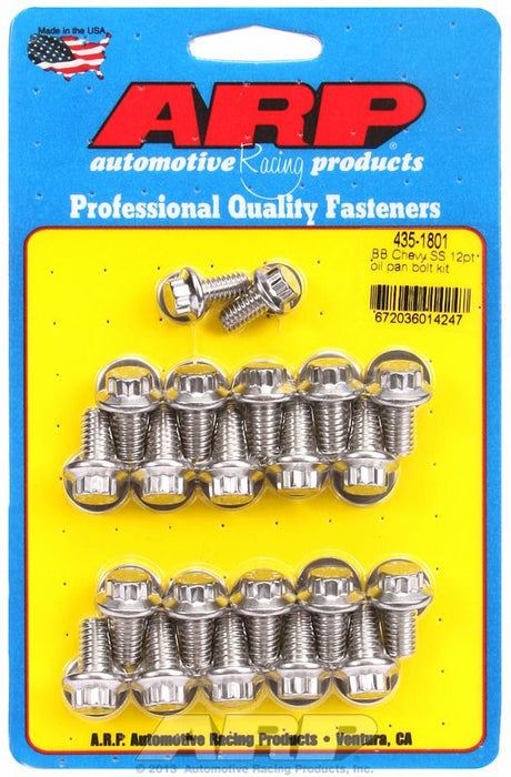 Oil Pan Bolt Kit, 12-Point S/S AR435-1801