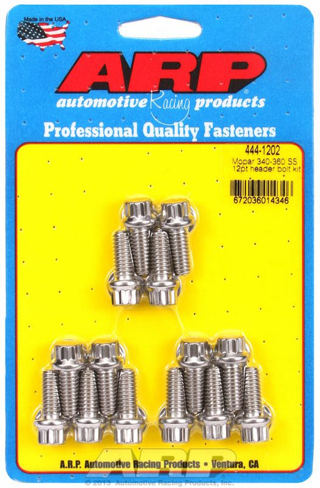 Exhaust Header Bolt Kit, 12-Point S/S AR444-1202