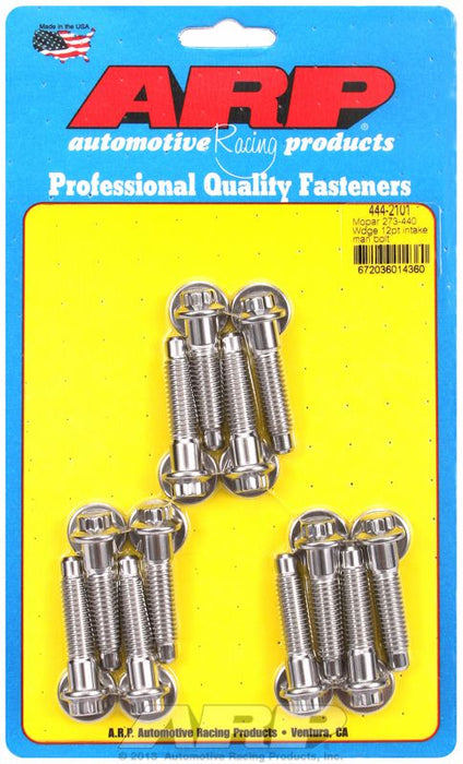 Intake Manifold Bolt Kit, 12-Point Head S/S AR444-2101