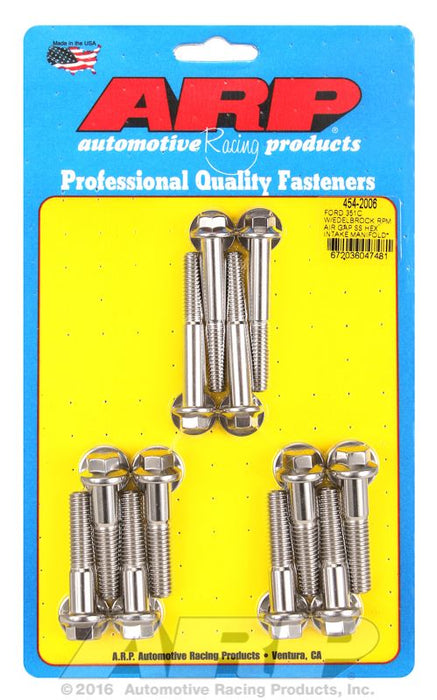 Intake Manifold Bolt Kit Hex Head, S/S AR454-2006