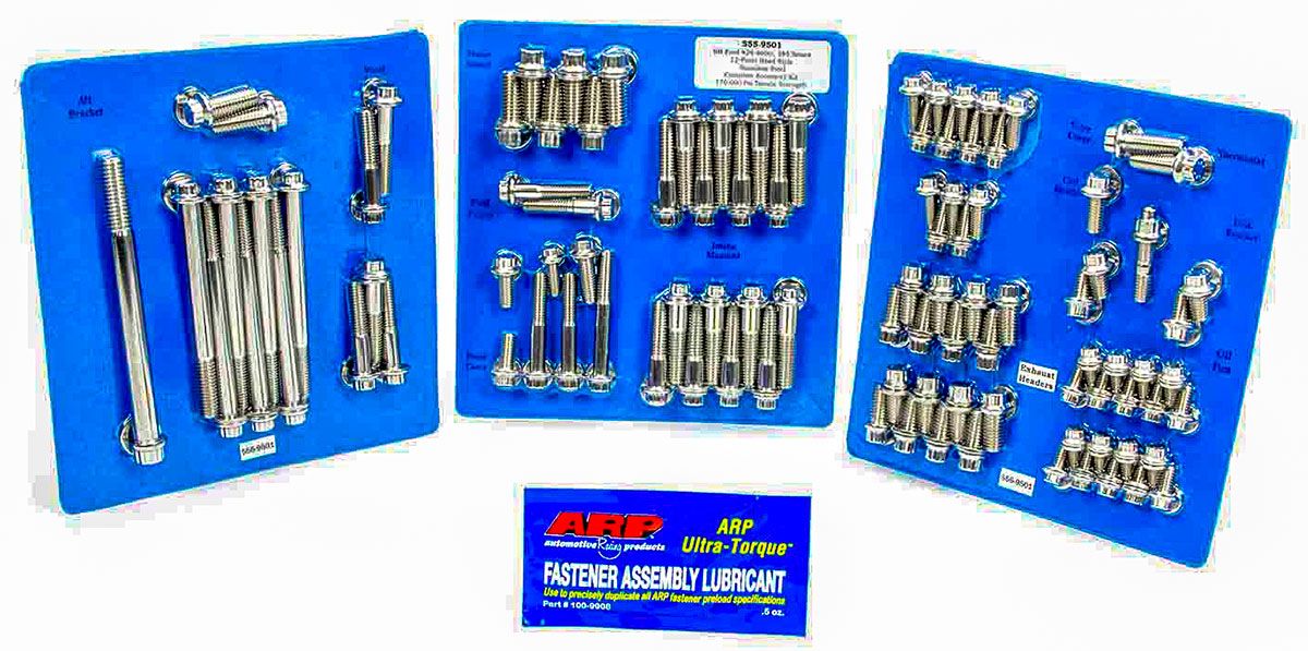 Engine Accessory Bolt Kit, 12-Point Head S/S AR555-9501