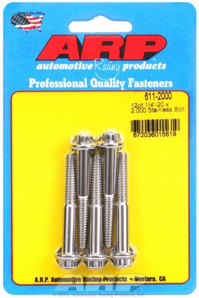 5-Pack Bolt Kit, 12-Point Head S/S AR611-2000