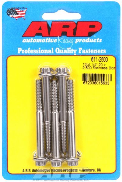 5-Pack Bolt Kit, 12-Point Head S/S AR611-2500