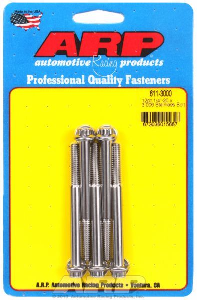 5-Pack Bolt Kit, 12-Point Head S/S AR611-3000