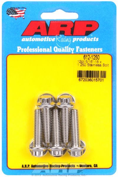 5-Pack Bolt Kit, 12-Point Head S/S AR612-1250