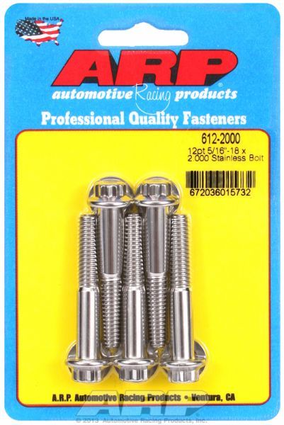 5-Pack Bolt Kit, 12-Point Head S/S AR612-2000