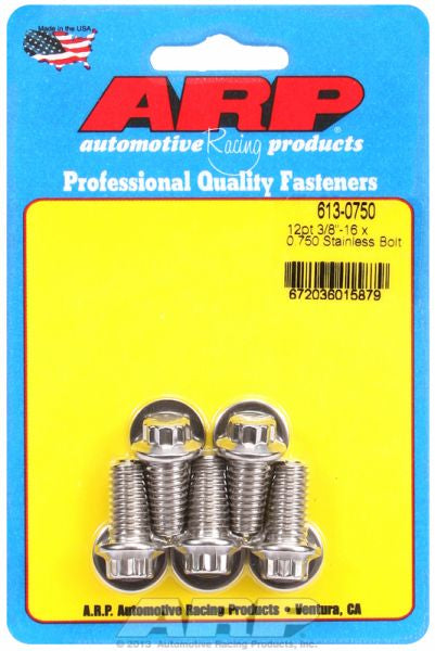 5-Pack Bolt Kit, 12-Point Head S/S AR613-0750