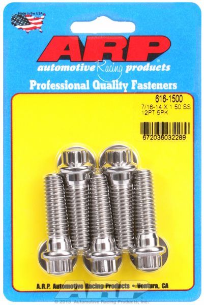 5-Pack Bolt Kit, 12-Point Head S/S AR616-1500