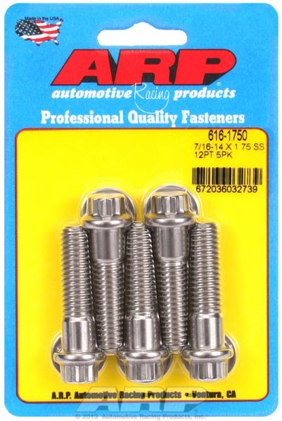 5-Pack Bolt Kit, 12-Point Head S/S AR616-1750