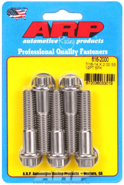 5-Pack Bolt Kit, 12-Point Head S/S AR616-2000