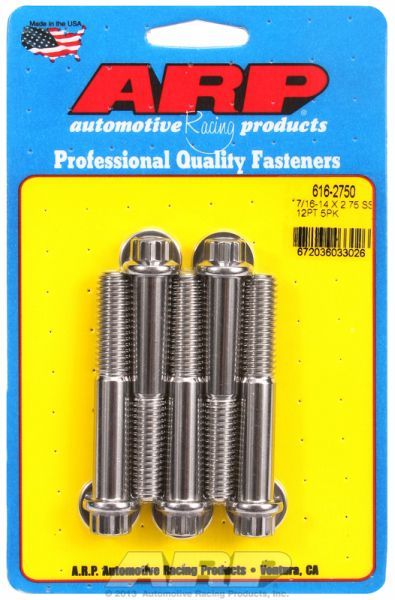 5-Pack Bolt Kit, 12-Point Head S/S AR616-2750