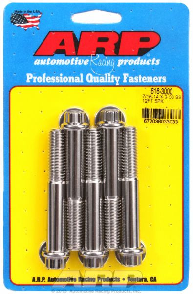 5-Pack Bolt Kit, 12-Point Head S/S AR616-3000